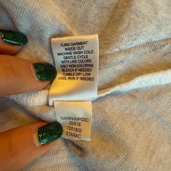 One World Live and Let Live Studded 3/4 Sleeve Top Women's Size Medium - Picture 11 of 15